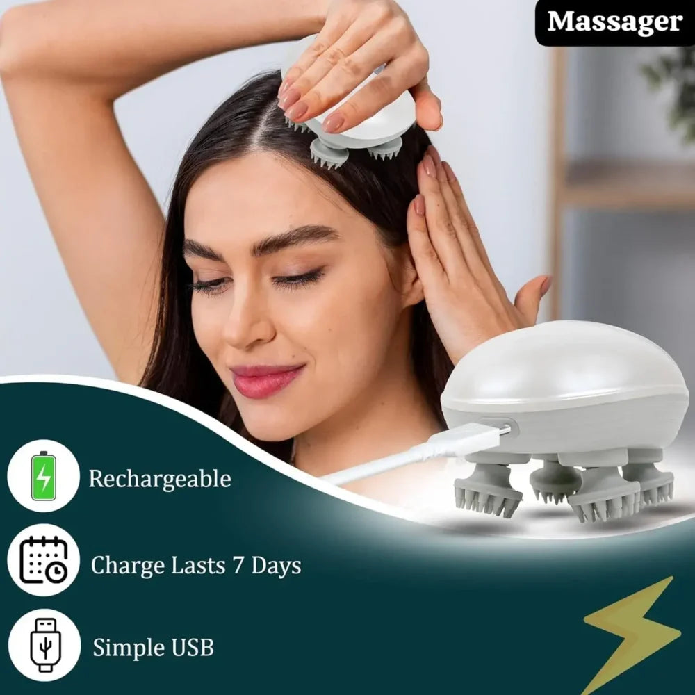 Electric Scalp Massager for Hair Growth & Relaxation