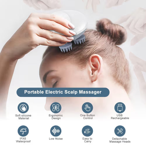 Electric Scalp Massager for Hair Growth & Relaxation
