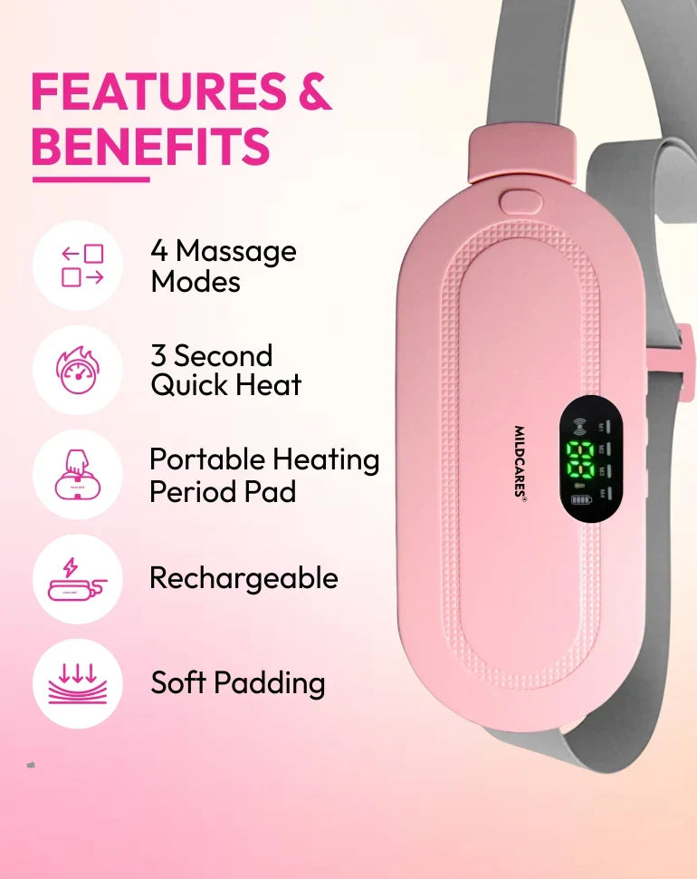 Period Pain Relief Massager with Heating Pad